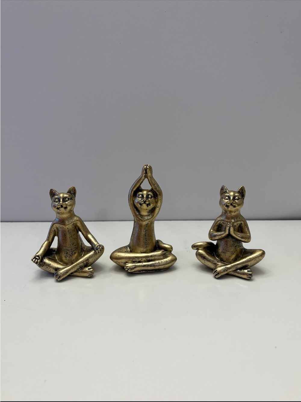 Yoga Cat Statues for Home Decor Accents,Yoga Pose Figurine